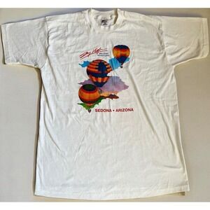 Vintage Stay High Balloon Adventures Sedona Arizona T-Shirt Single Stitch XL 90s